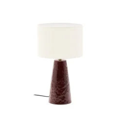 Kave Home Tafellampen|Tafellamp Drava Keramiek, kleur Donkerrood