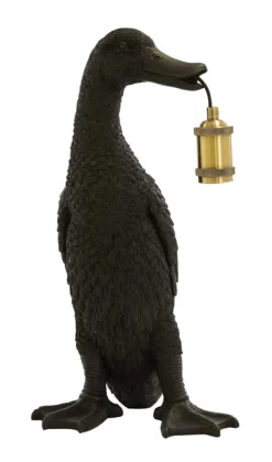 Light & Living Tafellampen|Tafellamp Duck 48cm, kleur Zwart Mat Zwart