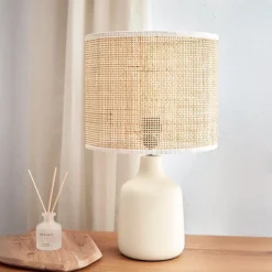 Kave Home Tafellampen|Tafellamp Erna Bamboe Naturel