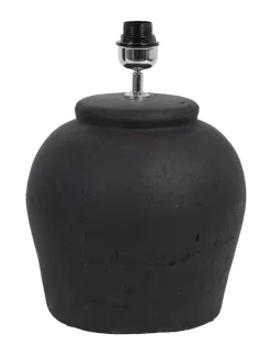 Light & Living Tafellampen|Tafellamp Etna Keramiek, 40cm, kleur (excl. kap) Mat Zwart