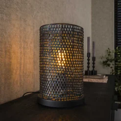 LifestyleFurn Tafellampen|Tafellamp Goran Zwart bruin