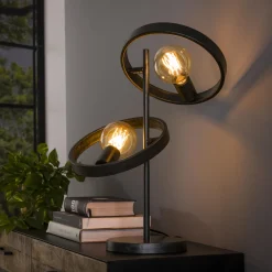 LifestyleFurn Tafellampen|Tafellamp Homer 2-lamps, kleur Charchoal Charcoal