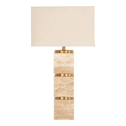 Richmond Interiors Tafellampen|Tafellamp Jaella Travertin, 70cm Beige