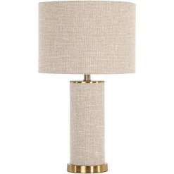 Richmond Interiors Tafellampen|Tafellamp Joline Linnen (incl. kap), 60cm Beige