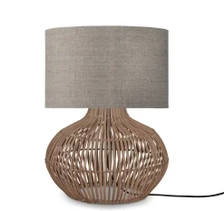 GOOD&MOJO Tafellampen|Tafellamp Kalahari Rotan en linnen, 48cm