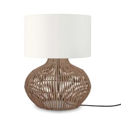 GOOD&MOJO Tafellampen|Tafellamp Kalahari Rotan en linnen, 48cm