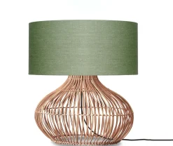 GOOD&MOJO Tafellampen|Tafellamp Kalahari Rotan en linnen, 60cm
