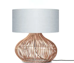GOOD&MOJO Tafellampen|Tafellamp Kalahari Rotan en linnen, 60cm