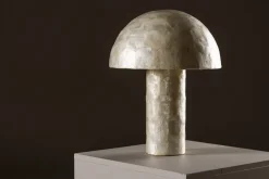 Nohr Tafellampen|Tafellamp Kammy Capiz, 48cm Lichtgrijs