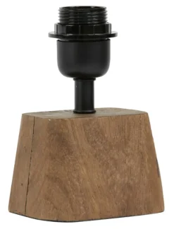 Light & Living Tafellampen|Tafellamp Kardan Mangohout, 19cm, kleur (excl. kap) Bruin