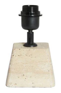 Light & Living Tafellampen|Tafellamp Kardan Travertin, 19cm, kleur (excl. kap) Zand