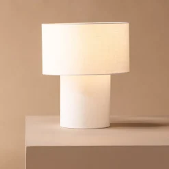 Nohr Tafellampen|Tafellamp Keo Linnen Wit