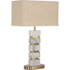 Richmond Interiors Tafellampen|Tafellamp Lenore Marmer Goud