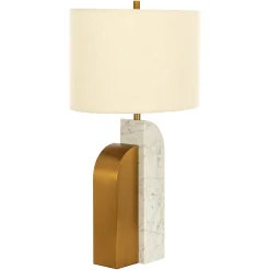 Richmond Interiors Tafellampen|Tafellamp Liliana Marmer en Bouclé