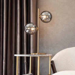 Richmond Interiors Tafellampen|Tafellamp Lise 2-lamps, kleur Brushed gold