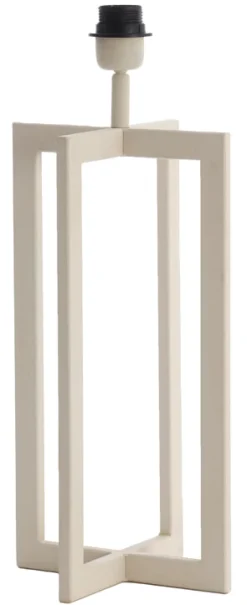 Light & Living Tafellampen|Tafellamp Mace 46cm, kleur Crème (excl. kap) Cru00e8me