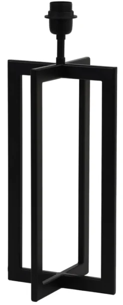 Light & Living Tafellampen|Tafellamp Mace 46cm, kleur Mat Zwart (excl. kap)