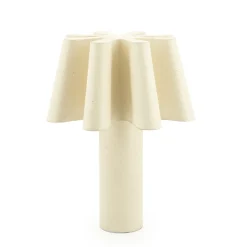 By-Boo Tafellampen|Tafellamp Meander Handgemaakt papier, 50cm hoog Natuurlijk