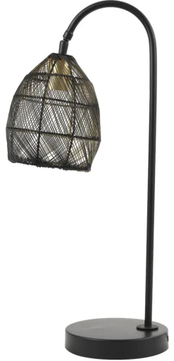 Light & Living Tafellampen|Tafellamp Meya Mat Zwart