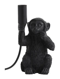 Light & Living Tafellampen|Tafellamp Monkey 23cm, kleur Mat Zwart