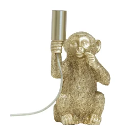 Light & Living Tafellampen|Tafellamp Monkey 23cm, kleur Mat Goud