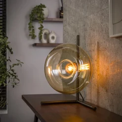 LifestyleFurn Tafellampen|Tafellamp Montrell glas Amber