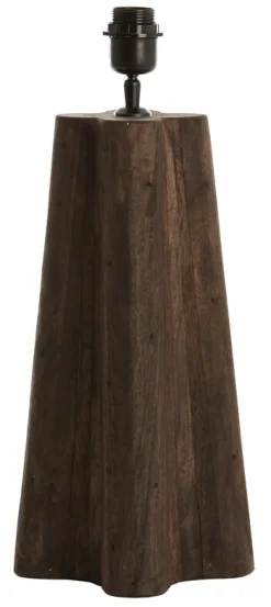 Light & Living Tafellampen|Tafellamp Navelli Mangohout, 40cm (excl. kap) Bruin