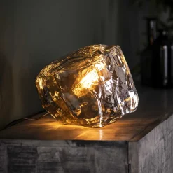 LifestyleFurn Tafellampen|Tafellamp Rock 25cm Chromed glas