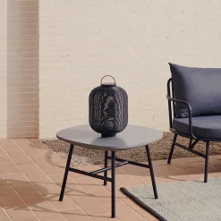 Kave Home Tafellampen|Tafellamp Saranella Rotan, 37 cm hoog, kleur Zwart