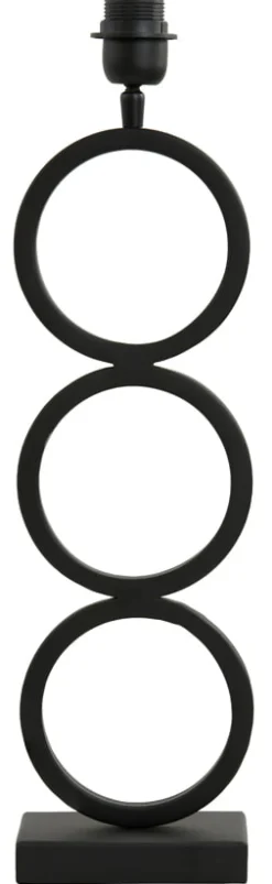 Light & Living Tafellampen|Tafellamp Stelios 51cm (excl. kap) Mat Zwart