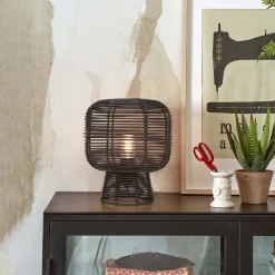 GOOD&MOJO Tafellampen|Tafellamp Tanami Rotan, 30cm
