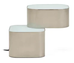 Kave Home Tafellampen|Tafellamp Tandan 2-lamps Grijs