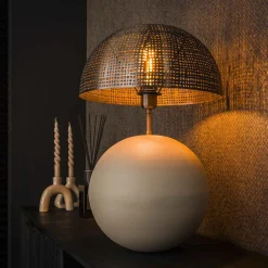 LifestyleFurn Tafellampen|Tafellamp Teegan kleur Naturel Grey Natural grey