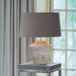 Light & Living Tafellampen|Tafellamp Toba 40cm, kleur (excl. kap) Antiek Grijs