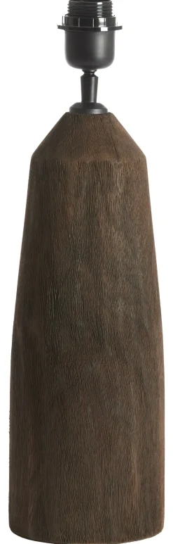 Light & Living Tafellampen|Tafellamp Trapani Mangohout, kleur Mat Donkerbruin (excl. kap)