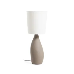 Kave Home Tafellampen|Tafellamp Viona Steenlook Lichtgrijs
