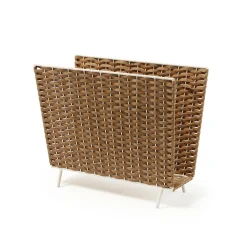 Kave Home Tijdschriftenhouders|Tijdschriftenhouder Shibori, kleur Wit