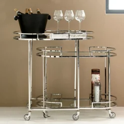Rivièra Maison Trolleys|Trolley Crosby Set van 2 stuks Silver