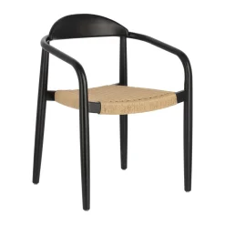 Kave Home Beige Eetkamerstoelen|Eetkamerstoelen Met Armleuning|Tuin / Eetkamerstoel Nina Eucalyptushout