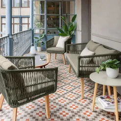 Kave Home Loungesets|Tuinset Inti kleur Groen Vergrijsd groen