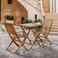 Artistiq Living Loungesets|Tuinset Larissa 2 stoelen + 1 tafel, Acaciahout