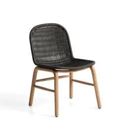 Kave Home Terrasstoelen|Tuinstoel Alipa Acaciahout en touw