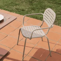 Kave Home Terrasstoelen|Tuinstoel Brai Met armleuning, Staal