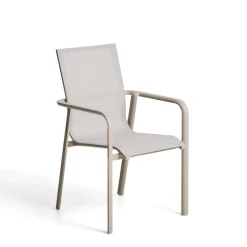Kave Home Terrasstoelen|Tuinstoel Canea Textileen, kleur /Taupe Beige
