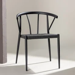 Nohr Terrasstoelen|Tuinstoel Charlina Wicker, kleur Zwart