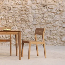 Ethnicraft Terrasstoelen|Tuinstoel EX1 Teakhout, kleur Naturel