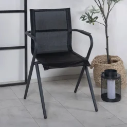 Nohr Terrasstoelen|Tuinstoel Kinzie Stapelbaar, Textileen