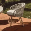 Kave Home Terrasstoelen|Tuinstoel Lidario Touw en houtlook