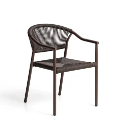 Kave Home Terrasstoelen|Tuinstoel Livadia Staal en touw