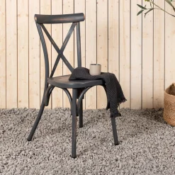 Nohr Terrasstoelen|Tuinstoel Lurdes kleur Donkergrijs